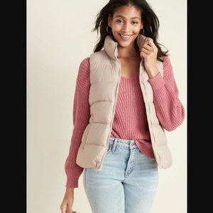 New Frost-Free Puffer Vest for Women Light Pink​